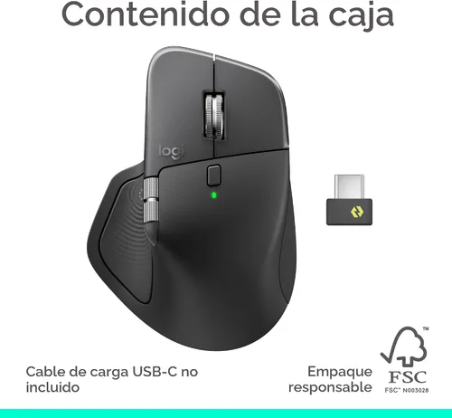 Vista 12 de Logitech MX Master 4 Ratón inalámbrico ergonómico con Hápticos - Grafito