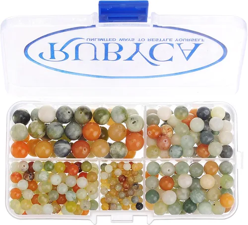 Vista 20 de RUBYCA Natural negro lava piedras preciosas redondas sueltas cuentas organizador caja de plástico fabricación de joyas mezcla tamaños