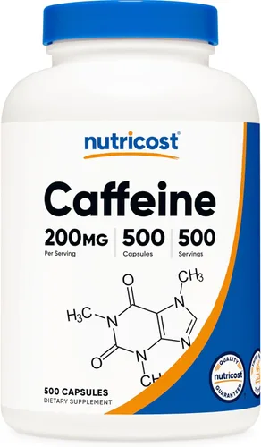 Vista 7 de Nutricost, Píldoras con cafeína, 4 lb por porción, 1
