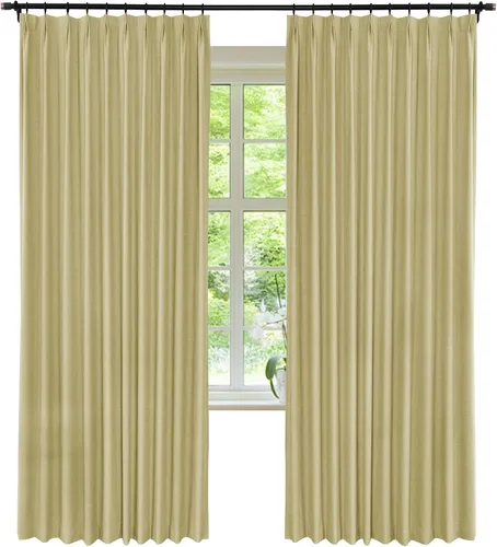 Vista 7 de Frelement Cortinas plisadas opacas completas para barra transversal y pista, cortinas texturizadas de lino para dormitorio, sala de estar, cortinas
