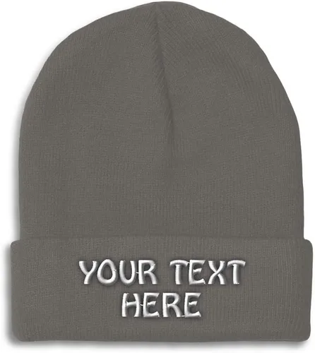 Vista 20 de Gorro de invierno para hombres y mujeres, gorro de acrílico con texto personalizado personalizado