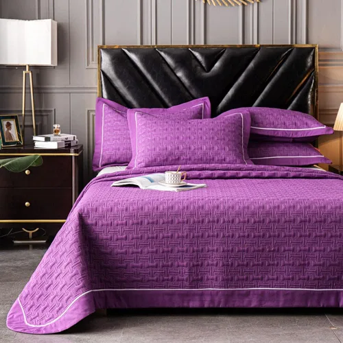 Vista 7 de Juego de edredón de 3 piezas tamaño Queen / Matrimonial, juego de ropa de cama reversible de 100% algodón de lujo para todas las estaciones, colcha
