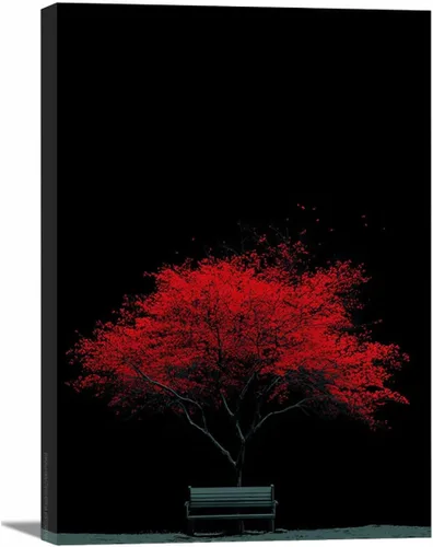 Vista 33 de VOCBAN Modern Artwork Colourful Tree Of Life Wall Art Canvas Picture Print Painting Botanical Artwork for Bathroom Living Room Bedroom(blue blue 80