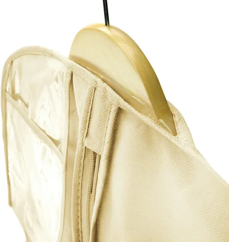 Vista 3 de Hangerworld Protector de cubierta de almacenamiento de vestidos de fiesta de boda transpirable marfil Crudo