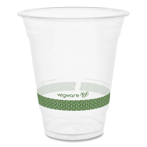 Vista 11 de Vegware Vasos fríos de plástico PLA transparente compostable de 7 onzas, caja de 1000, material renovable a base de plantas, se adapta a muchos