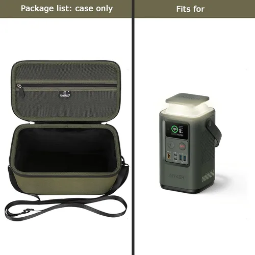 Vista 6 de Tourmate Anker PowerCore Reserve 192Wh Power Bank 60,000mAh LiFePO4 Cargador portátil de 60 W de energía portátil, solo funda (verde militar)