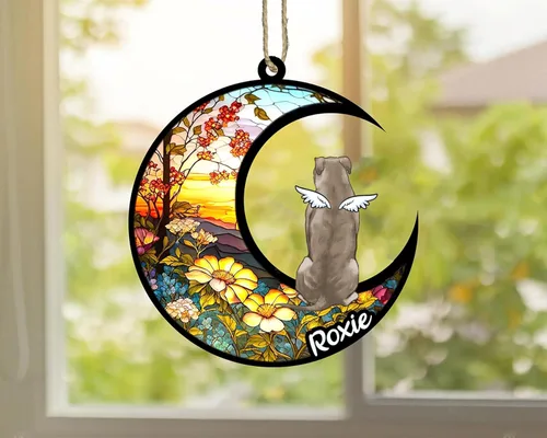 Vista 73 de LOVELYPOD Adorno de Navidad personalizado para perro Basset Hound (marrón) Basset Hound (marrón) adorno para atrapasoles de perro, razas de perros