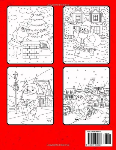 Vista 2 de Christmas Stress Relief Coloring Book for Adults Fun and Unique Christmas Images to color with Mindful Holiday Designs for Men & Women