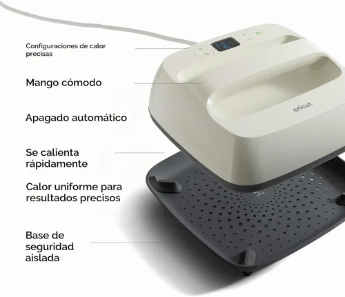 Vista 2 de Cricut EasyPress® SE Taupe - Prensa térmica de 9 x 9 + alfombrilla