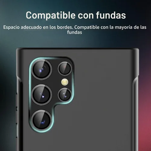 Vista 7 de JETech Protector de lente de cámara para Galaxy S22 Ultra, negro fantasma