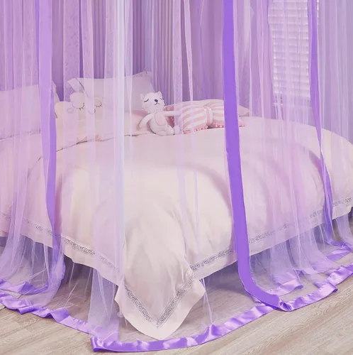 Vista 6 de Mengersi Dosel de Cama para Niñas, Cortinas de Dosel para Cama, Dosel para Cortinas de Cama, Cortinas de Cama de Princesa, Regalo de Cumpleaños
