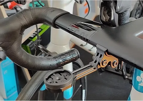 Vista 8 de x xotic tech Soporte de ángulo ajustable para computadora compatible con manillar integrado Colnago CC01 V4Rs C68, compatible con Garmin o Wahoo
