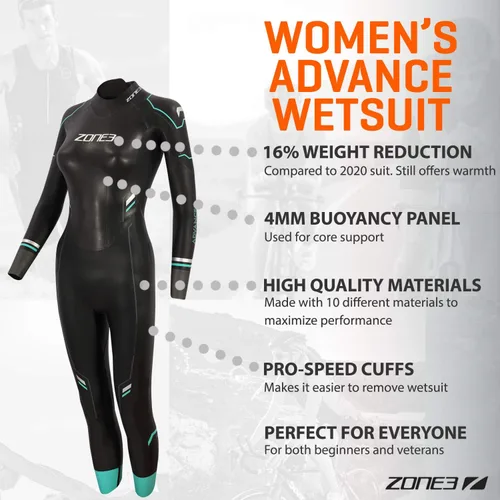 Vista 3 de Zone3 Traje de neopreno Advance para mujer
