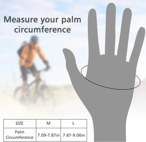 Vista 9 de Accmor Guantes de ciclismo para hombres y mujeres, guantes de bicicleta de medio dedo, guantes de bicicleta MTB, guantes antideslizantes que