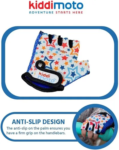 Vista 3 de Kiddimoto Guantes de ciclismo para niños Guantes de bicicleta antideslizantes para niños y niñas Guantes de bicicleta de montaña para niños sin