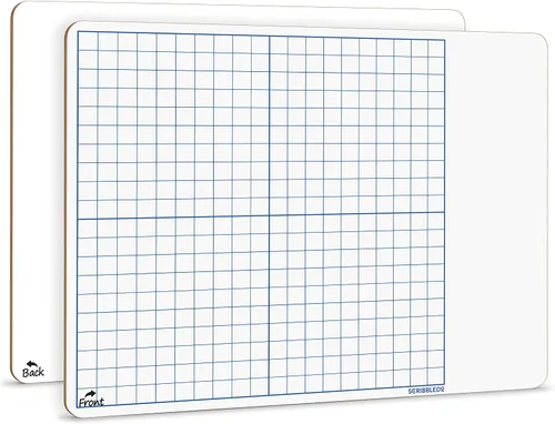 Vista 9 de SCRIBBLEDO XY Axis - Tableros de regazo de gráficos de coordenadas 9x12 para juego de matemáticas en el aula Robust Masonite Hardboard, Reusable