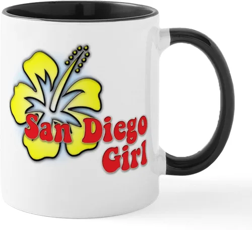 Vista 11 de CafePress I Love San Diego - Taza de café de cerámica (11.0 fl oz)