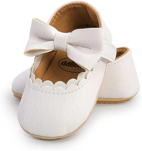 Vista 4 de Zapatos de vestir de uniforme de boda para bebé, suela antideslizante suave, mocasines para caminar, para recién nacidos, para recién nacidos
