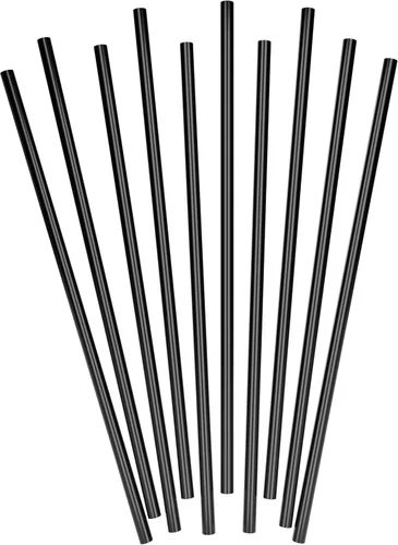 Vista 9 de Pajitas de vaso desechables - 10 pulgadas de alto (negro, 250)
