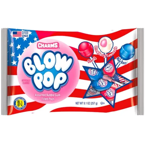 Vista 3 de Patriotic USA Charms Blow Pops: bolsa de 14 piezas