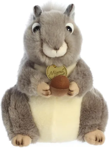 Vista 3 de Peluche afelpado con forma de ardilla 8 pulgadas