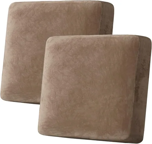 Vista 208 de H.VERSAILTEX Funda de cojín elástica de terciopelo para sofá, funda de cojín de felpa para cojines de silla, protector de muebles, cojín de asiento