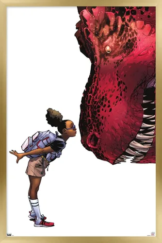 Vista 17 de Trends International Marvel Moon Girl & Devil Dinosaur - Póster de pared de beso, 22.4 pulgadas de largo x 14.7 pulgadas, versión enmarcada
