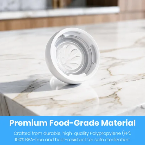 Vista 4 de Anillos de repuesto para pezón compatibles con biberones naturales de Philips Avent, se adapta a 4 onzas, 9 onzas, 11 onzas, plástico y vidrio, sin
