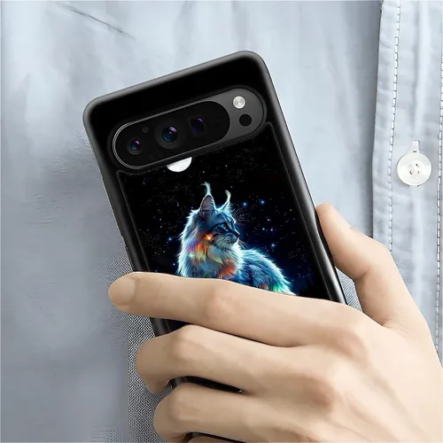 Vista 1637 de Compatible con Google Pixel 4A 5G Mobile Case Creative Acrylic Panel trasero Silicona Protección Grip especialmente diseñado para Google Pixel 4A 5G