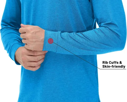 Vista 5 de MAGCOMSEN Polo de manga larga para hombre, con cuello de 3 botones, de secado rápido, rendimiento y golf, polo