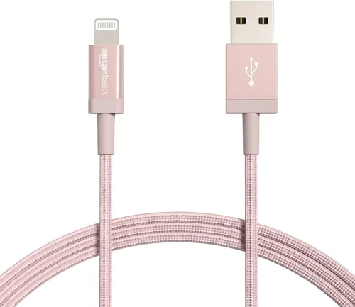 Vista 12 de Amazon Basics - Cable cargador USB trenzado de nailon - Cargador para iPhone con certificación MFi Gris-oscuro