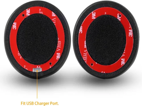 Vista 4 de Almohadillas inalámbricas Solo 2/3 – JECOBB Almohadillas de repuesto con cuero proteico y espuma viscoelástica para auriculares inalámbricos Beats