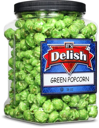 Vista 21 de Palomitas de maíz gourmet con sabor a plátano amarillo de It's Delish, envase jumbo de 16 oz Snack de pop corn aireado a granel - Temática frutal