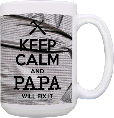 Vista 18 de Taza de té o café para regalo de cumpleaños con texto "Keep Calm and Nana Will Take Care of It", Rojo