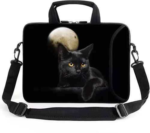 Vista 17 de AMARY Funda para portátil de 15.4" 15.6" pulgadas, estuche para chromebook, correa de hombro ajustable con asa, bolsillo para accesorios