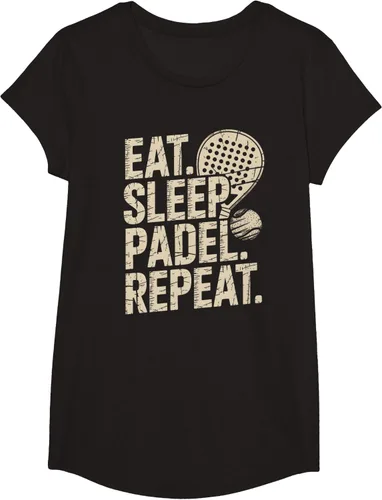 Vista 3 de Camiseta Eat Sleep Padel Repeat Padel Jugador de Tenis
