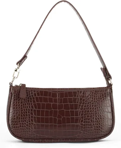 Vista 9 de Bolso de hombro con efecto de cocodrilo, estilo retro, de piel sintética, embrague clásico para mujer