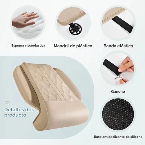 Vista 4 de Coverado Cojín de soporte extensor de patas de asiento de automóvil, cojín para asiento del conductor, soporte universal para patas de asiento