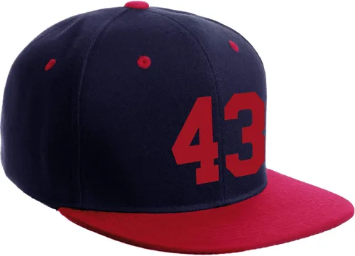Vista 19 de Número de equipo modificado para requisitos particulares del jugador del color del sombrero del Snapback de la visera plana clásica de la visera