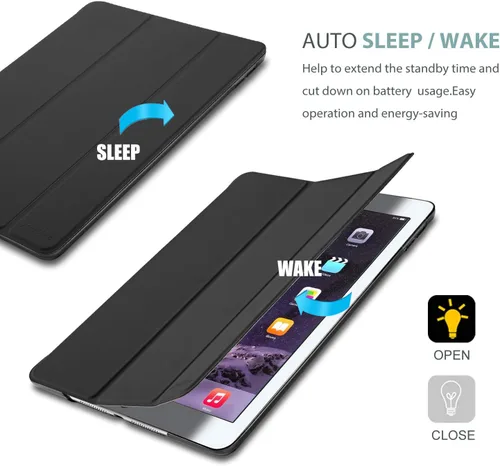 Vista 6 de ProCase Funda Inteligente para iPad Air 2 2014, Funda Protectora con Soporte Ultra Delgada y Ligera con Tapa Trasera Translúcida Esmerilada