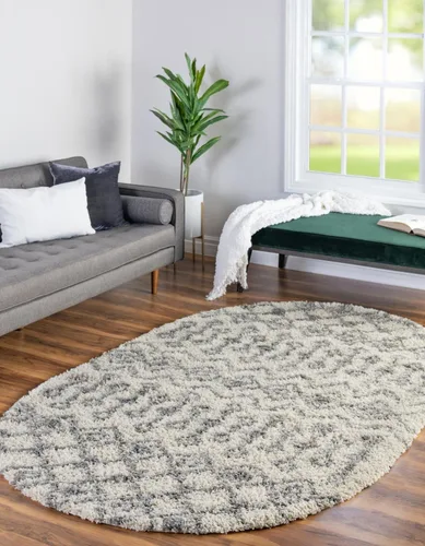 Vista 62 de Unique Loom Moroccan Trellis Shag Collection - Alfombra de área - Meknes (2 pies 2 pulgadas x 3 pies 1 pulgada, rectangular, marrón claro/marfil)