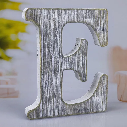 Vista 13 de Letras de madera rústica sin terminar de 8 pulgadas para decoración de pared, letras decorativas de pie en rodajas, decoración de tablero