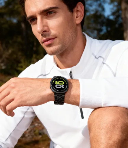 Vista 5 de Correas sin huecos compatibles con Samsung Galaxy Watch 8 de 1.575 pulgadas/1.732 pulgadas/Classic 1.811 pulgadas 2025, repuesto de metal de acero