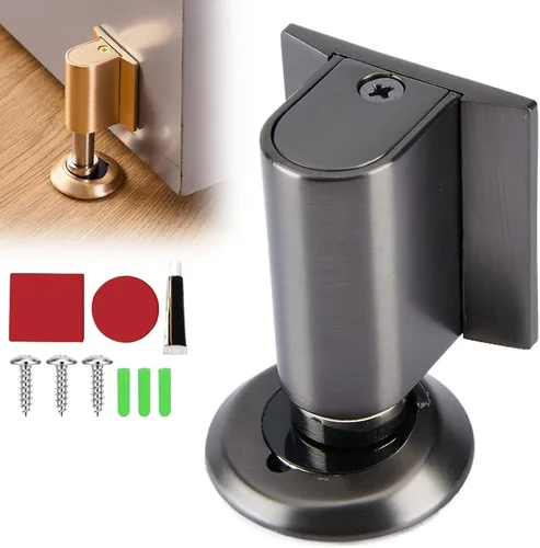 Vista 9 de Tope magnético para puerta, tope de cuña de puerta, sin taladro, tope de puerta invisible para puertas interiores, soporte magnético resistente