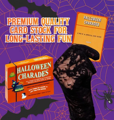Vista 6 de Charadas de Halloween, el mejor juego de fiesta de Halloween para adultos, amigos y familia, diversión espeluznante con personajes de películas