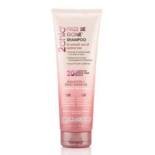 Vista 7 de GIOVANNI 2chic Frizz Be Gone - Trío de productos – Champú, acondicionador y suero, fórmula suavizante con manteca de karité y aceite de almendras