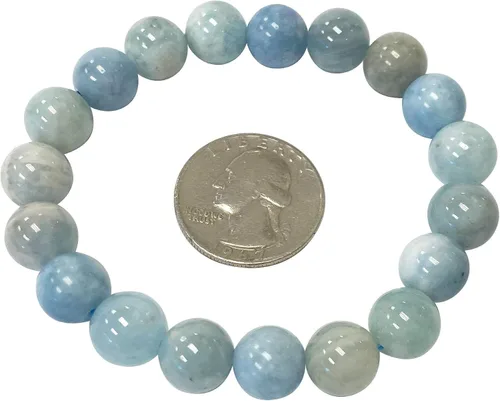 Vista 301 de Gem Avenue Handmade Round Bead Stretch Bracelet Unisex Natural Stone Beaded Jewelry for Men & Women, Elastic Wristband for Daily Wear