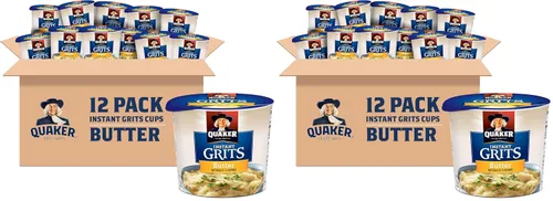 Vista 5 de Quaker Sémola Instantánea, Sabor a Mantequilla, Cereal para el Desayuno 1.48 Onzas (Paquete de 12)