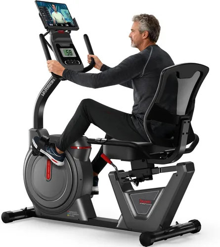 Vista 10 de HARISON Recumbent Exercise Bike for Seniors, 16 Levels, Quiet, 400 lb Capacity Obsidiana