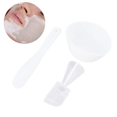 Vista 9 de Juego de cuencos para mezclar mascarillas faciales, 3 piezas, kit de herramientas de mezcla de mascarillas con cuchara medidora, máscara facial